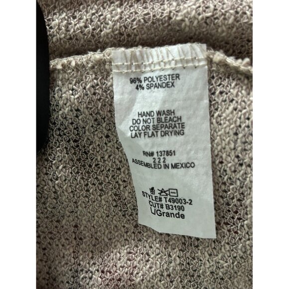 NWT Live In The Moment Sz LARGE Open Front Cardigan Oatmeal Floral Draped - Picture 11 of 11